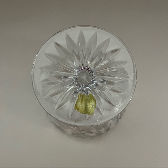E&R Golden Crown Crystal Pedestal Candy Dish, Germany, Hand Cut Lead Crystal 6” - Picture 4 of 8